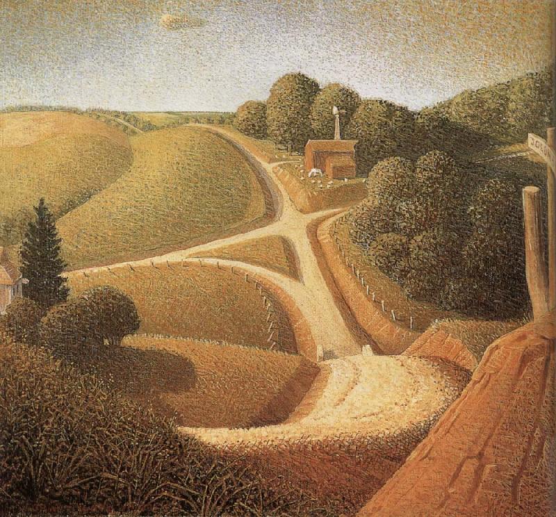 Grant Wood New Road china oil painting image
